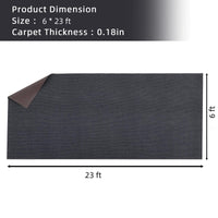 Tapis de sol marin antidérapant Garvee 1,8 x 7 m, résistant aux intempéries, gris, pour bateaux et bateaux.