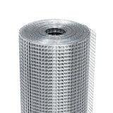 Garvee Grillage soudé en acier galvanisé 1,2 × 30 m, mailles de 1,3 × 1,3 cm, fil Ø 1,07 mm avec attaches en acier, pour clôture et jardin, argenté - blanc