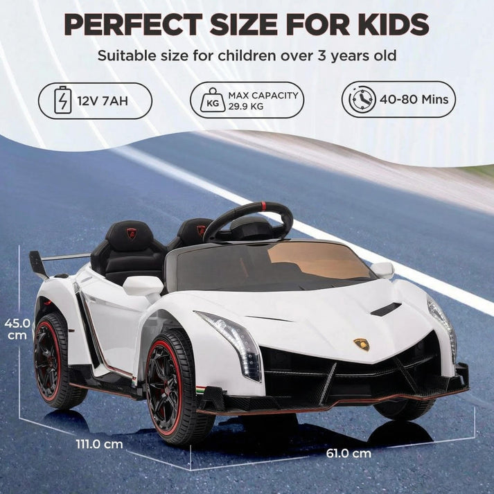 Voiture Lamborghini siège large ceinture sécurité amortisseurs roues