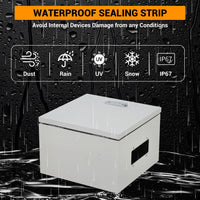Boîte électrique extérieure Garvee 12x12x8 pouces NEMA 4X Acier IP67 Étanche à l'eau et à la poussière, avec plaque de montage pour une utilisation intérieure et extérieure