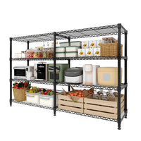 Garvee Étagère métallique 4 niveaux réglables, acier robuste, pour cuisine et garage, 150 × 35 × 151 cm