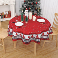 Nappe de Noël Garvee, imperméable, ronde, 60 cm, motif sapin de Noël, polyester, festive