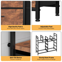 Commode Garvee à 9 tiroirs en tissu, multifonctionnelle pour chambre et salon, 100 x 30 x 86 cm, coloris rétro