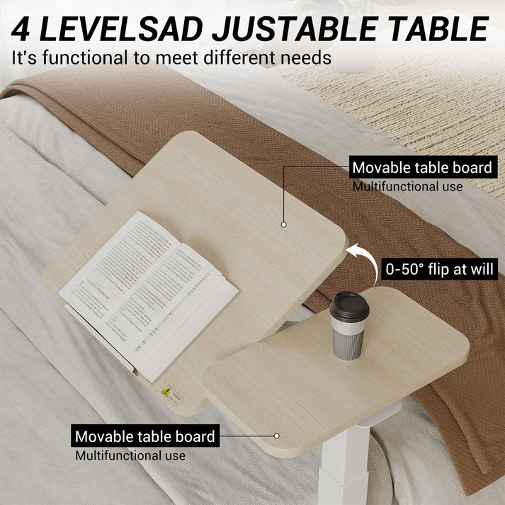 Table de lit bureau mobile usage lit canapé salon chambre