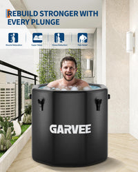 Baignoire balnéo Garvee XXL pour athlètes, 700 litres, PVC de qualité militaire, compatible avec les refroidisseurs d'eau, portable, couvercle isolé, sports et loisirs