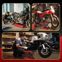 Cric ciseaux Garvee pour motos, capacité de levage de 500 kg, acier pliable et antidérapant, pour quads et motos tout-terrain, atelier