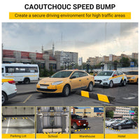 Garvee Rubber Speed Brake 3,3 pi, 2 canaux, amortisseur de chocs, antidérapant, thermoplastique, noir et jaune, pour asphalte et garage