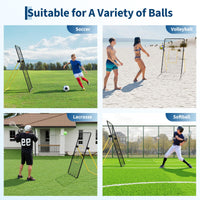 Filet de rebond de volley-ball Garvee 7x4 pi, réglable multi-angles, en PE robuste et pliable pour l'entraînement en extérieur