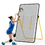Filet de rebond de volley-ball Garvee 7x4 pi, réglable multi-angles, en PE robuste et pliable pour l'entraînement en extérieur