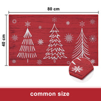 Tapis de porte décoratif Garvee 40x80cm, motif Noël, antidérapant, résistant, rouge, pour intérieur et extérieur, cuisine