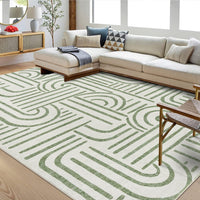Tapis de salon Garvee 200x290 cm, lavable, antidérapant, à poils courts, gris, pour salon, chambre ou salle à manger