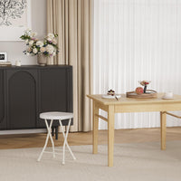 Tabouret/chaise pliant Garvee avec poignée, capacité de charge de 272 kg, pieds antidérapants, structure en acier pour le camping et la cuisine, léger et compact, noir