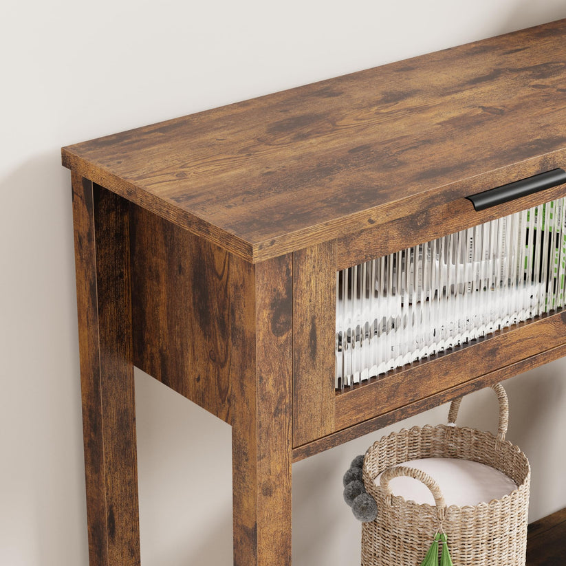 Table console en bois au style maison de campagne
