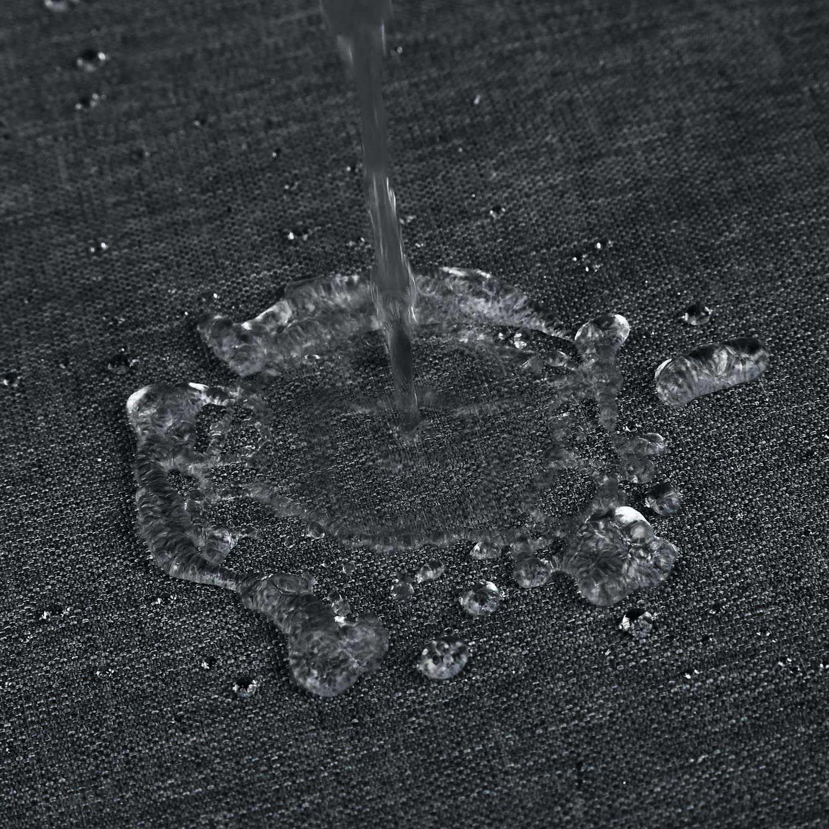 Rideau de douche Garvee, aspect lin, 240 g/m², déperlant, 100 % polyester, gris foncé, 120 x 200 cm, salle de bain de luxe pour hôtel