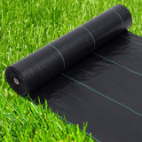 Garvee Toile de paillage 122 cm x 76,2 m, polypropylène 17 g/m², noire, pour jardin et aménagement paysager, tous temps, respirante, protection UV