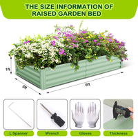 Ensemble de 2 bacs de jardin surélevés galvanisés Garvee, 137 x 61 x 30 cm, en métal avec bords caoutchoutés, pour balcon et jardin, épaisseur 0,5 mm, robustes.
