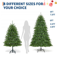 Sapin de Noël artificiel Garvee de 180 cm avec 500 LED, branches en PE/PVC, idéal pour les grands espaces et la décoration des fêtes de Noël.