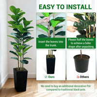 Arbre artificiel d'intérieur Garvee de 1,5 m, design réaliste, sans entretien, idéal pour la maison et le bureau, écologique