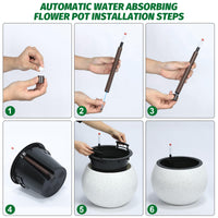 Jardinières rondes à arrosage automatique Garvee, ouverture de 25 cm avec indicateur de niveau d'eau, pour une utilisation intérieure et extérieure, matériau durable, ventilation, polyvalentes