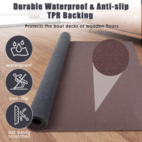 Tapis de sol marin antidérapant Garvee 1,8 x 7 m, résistant aux intempéries, gris, pour bateaux et bateaux.