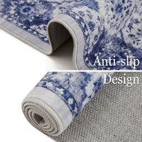Tapis de salon Garvee, grand format, design vintage, lavable, 200 x 290 cm, polyester doux, antidérapant, poils courts