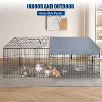 Poulailler métallique Garvee grand format – 218 × 101 × 101 cm, antirouille, housse imperméable et fermeture de porte sécurisée pour le jardin et la ferme