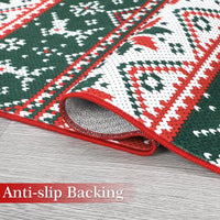 Tapis rond antidérapant Garvee Christmas avec inscription « Joyeux Noël » et bonhomme de neige, pour salon et entrée, en polyester, déperlant et facile à nettoyer.