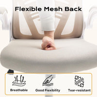 Chaise de bureau ergonomique Garvee avec accoudoirs rabattables, soutien lombaire, structure en métal, idéale pour le bureau et le gaming, hauteur réglable, noire