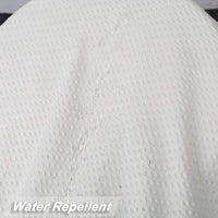 Rideau de douche Garvee en microfibre déperlante à motif gaufré, couleur crème, 183 x 183 cm (72 x 72 pouces), pour salle de bain et baignoire.