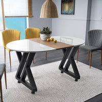 Pieds de table en métal Garvee 40 x 45 cm (15,7 x 17,7 po), robustes, en fer forgé, réglables, pour tables de salle à manger et de jardin, noirs.