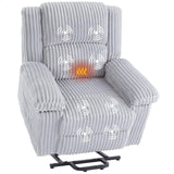 Garvee Fauteuil Releveur Électrique Chauffant Et Massant Pour Seniors Et Mobilité Réduite 33x37.4x41 Pouces Tissu Velours - 