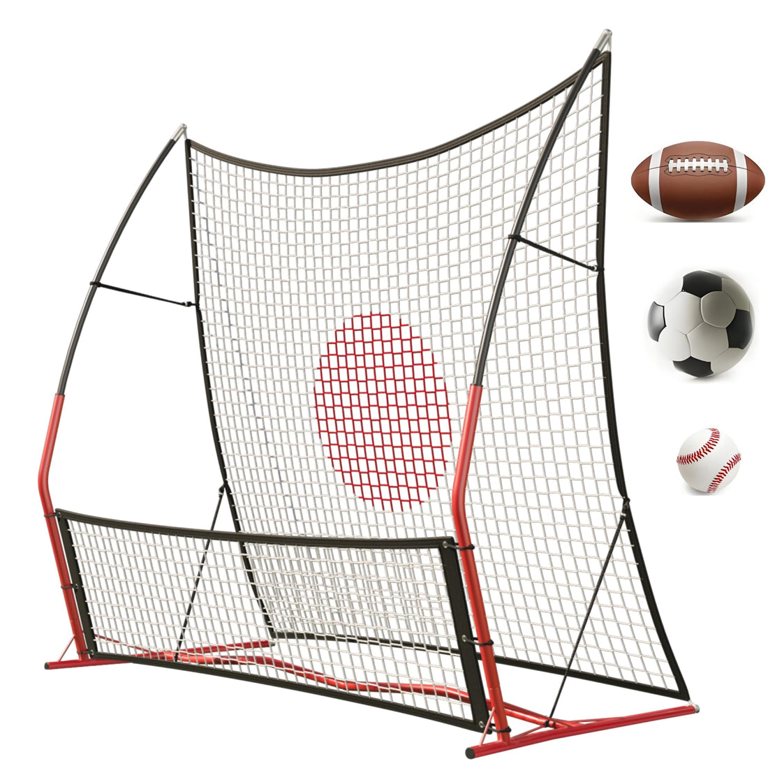 Garvee Rebondisseur de football 1,8 x 1,2 m, Robuste, polyvalent, pour l'entraînement en intérieur et en extérieur