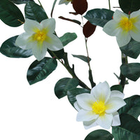 Magnolia artificiel Garvee de 1,5 m, floraison réaliste, entretien facile, pour la maison et le bureau, vert