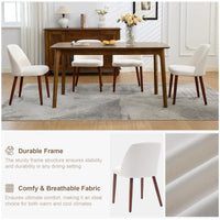 Ensemble de 2 chaises de salle à manger Garvee en bois, rembourrées, design moderne, compactes, marron, pour cuisine et restaurant.
