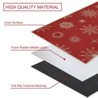 Tapis de porte Garvee à motif flocon de neige de Noël 40x60cm antidérapant pour intérieur/extérieur, Joyeux Noël, matériau durable, décoration festive