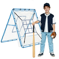 Filet de rebond Garvee pour lanceur de baseball, 1,5 x 1,2 m, avec cible à 9 trous, angle réglable, cadre en métal, pliable, polyvalent pour le jardin et l'entraînement.