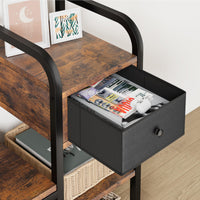 Armoire-penderie 3 en 1 Garvee avec étagère à chaussures et tiroir pour entrée et couloir, bois et métal, style ferme moderne, noir et blanc, gain de place