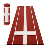 Garvee tapis de lancer pour softball 3,05 × 0,91 m en gazon synthétique anti-UV, rouge, portable, intérieur et extérieur - Rouge