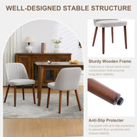 Chaises de salle à manger Garvee en bois, lot de 2, rembourrées, confortables, pour cuisine et restaurant, grises, 52 cm (P) x 46 cm (L) x 76 cm (H)