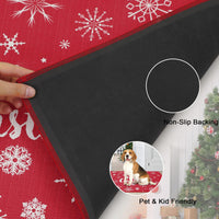 Garvee Tapis de Noël Flocon de Neige Antidérapant Paillasson 50x80 cm Caoutchouc Intérieur Extérieur Cuisine Buanderie