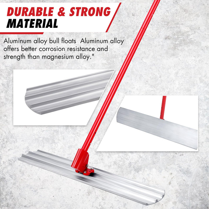 Taloche bull float aluminium résistant corrosion