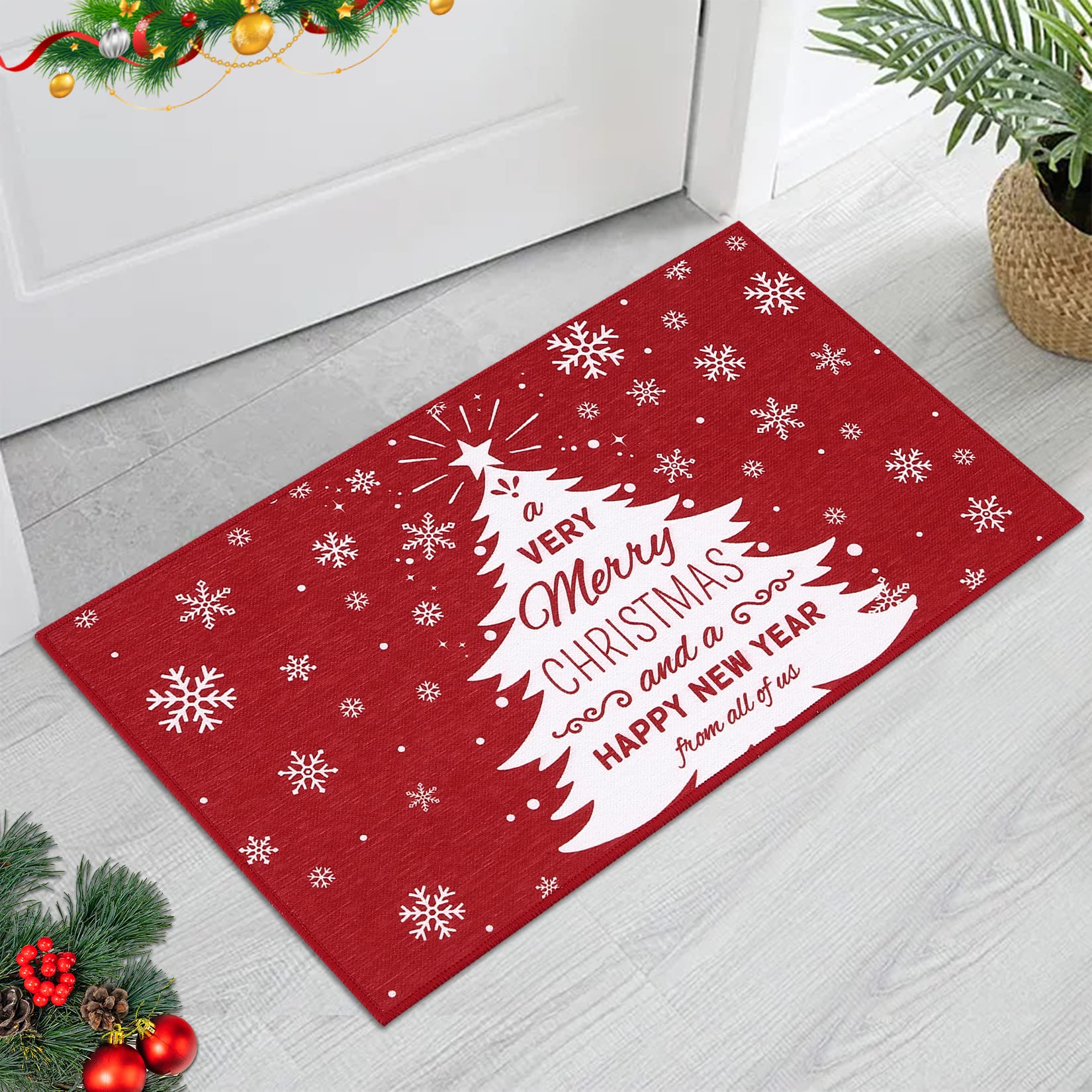 Tapis d'entrée intérieur antidérapant Garvee Felpudo 40x80cm - Grand tapis d'entrée avec envers antidérapant pour porte d'entrée