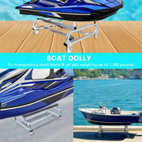 Chariot de transport pour jet ski Garvee, capacité de charge de 590 kg, bancs et freins réglables, cadre en acier galvanisé, 4 roulettes pivotantes. Pour jet skis et motomarines sur l'eau.