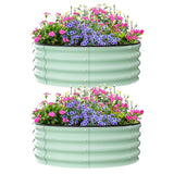 Potagers surélevés Garvee, lot de 2, 90 x 90 x 30 cm, acier galvanisé, antirouille et résistant aux intempéries, pour légumes et fleurs