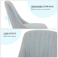 Garvee Ensemble de 2 chaises de salle à manger avec revêtement en tissu moderne, dossier ergonomique, structure en chêne massif, pieds antidérapants, supporte jusqu'à 136 kg, coloris neutre. Idéales pour la cuisine et la salle à manger.