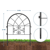 Ensemble de 2 treillis de jardin Garvee en fer forgé noir robuste et résistant aux intempéries pour rosiers, légumes et terrasse. Dimensions : 182 cm (H) x 52 cm (L).