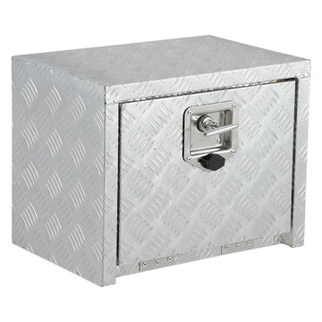 Garvee Coffre sous châssis en aluminium robuste 46 cm, rangement étanche argent pour pick-up, camion, camping-car et remorque