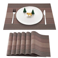 Garvee Lot de 6 sets de table isolants thermiques en PVC rouge 30x45cm, écologiques et antidérapants