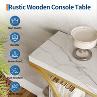 Console Garvee 99 cm (39 po), style industriel, 3 niveaux, structure en métal et bois, moderne, idéale pour le salon, le couloir ou l'entrée, gain de place, noire