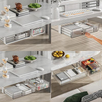 Garvee Organisateur de tiroir sous meuble avec fonction coulissante, en plastique auto-adhésif, pour la cuisine et le bureau, gain de place, polyvalent